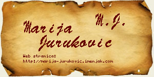 Marija Juruković vizit kartica